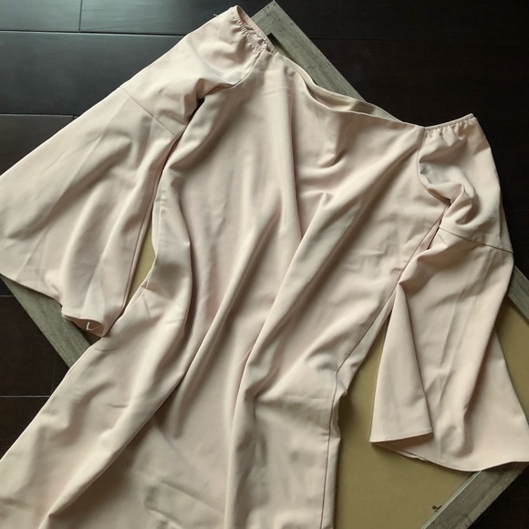 Bar III Off-Shoulder Shift Dress w/ Bell Sleeves - Picture 2 of 3